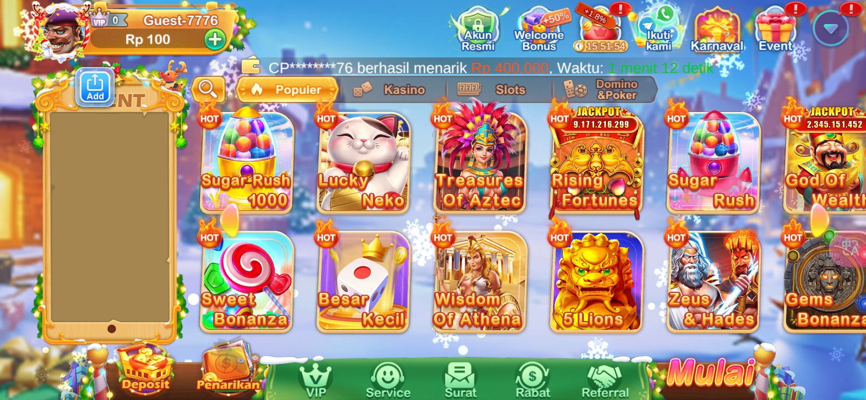 Permainan slot terbaik dengan jackpot hingga miliaran di K3K3 Apk 4 J 2943 0.